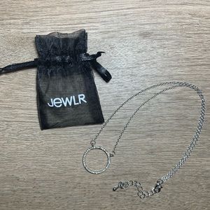 Silver circle pendant necklace